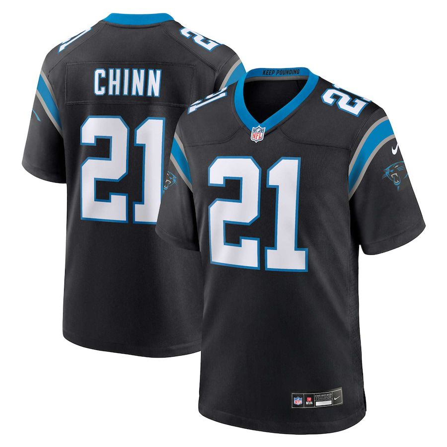 Men Carolina Panthers #21 Jeremy Chinn Nike Black Game NFL Jersey